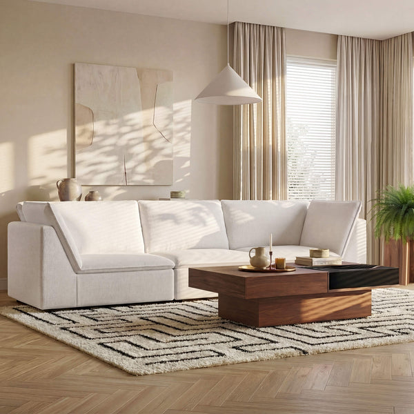 Miller 4-Seat Modern Sofa with Flared Arms