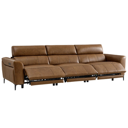 Murphy Premium Dual-Motor Genuine Leather Zero-Wall Power Reclining Sofa