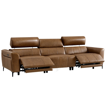 Murphy Premium Dual-Motor Genuine Leather Zero-Wall Power Reclining Sofa