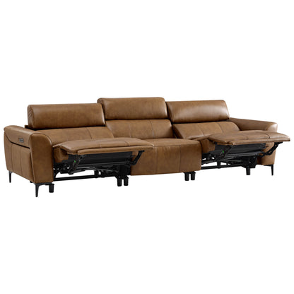 Murphy Premium Dual-Motor Genuine Leather Zero-Wall Power Reclining Sofa