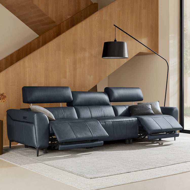 Murphy Premium Dual-Motor Genuine Leather Zero-Wall Power Reclining Sofa