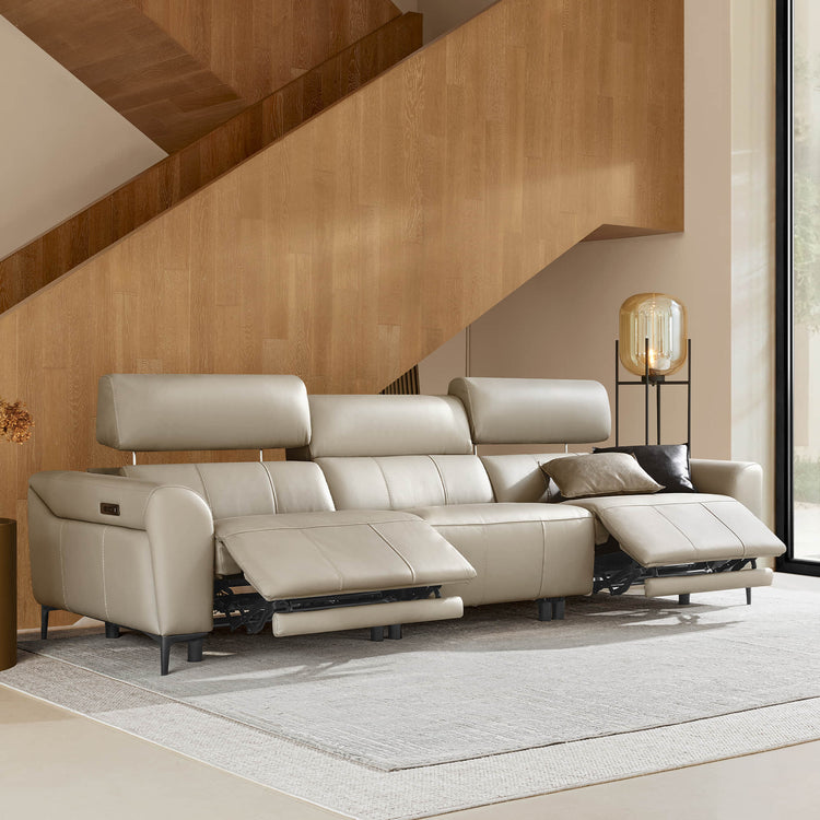 Murphy Premium Dual-Motor Genuine Leather Zero-Wall Power Reclining Sofa