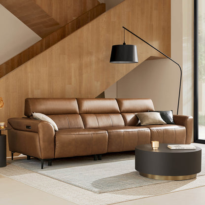 Murphy Premium Dual-Motor Genuine Leather Zero-Wall Power Reclining Sofa