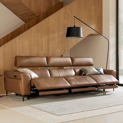 Murphy Premium Dual-Motor Genuine Leather Zero-Wall Power Reclining Sofa