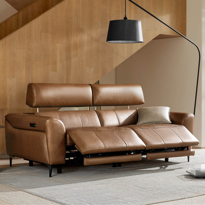 Murphy Premium Dual-Motor Genuine Leather Zero-Wall Power Reclining Sofa