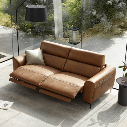 Murphy Premium Dual-Motor Genuine Leather Zero-Wall Power Reclining Sofa
