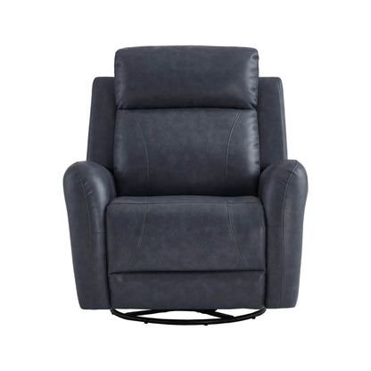 Myles Genuine Leather Swivel Glider Power Recliner