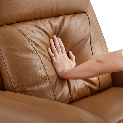 Myles Genuine Leather Swivel Glider Power Recliner