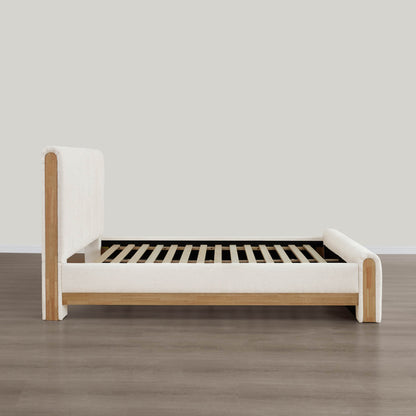Myron Modern Channel Upholstered Platform Bed