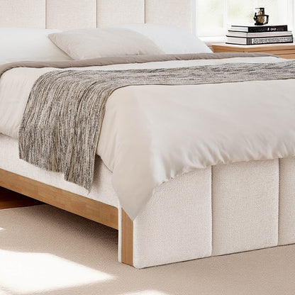 Myron Modern Channel Upholstered Platform Bed