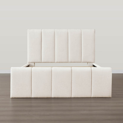 Myron Modern Channel Upholstered Platform Bed