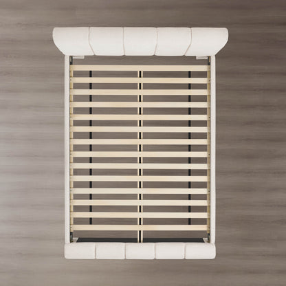 Myron Modern Channel Upholstered Platform Bed