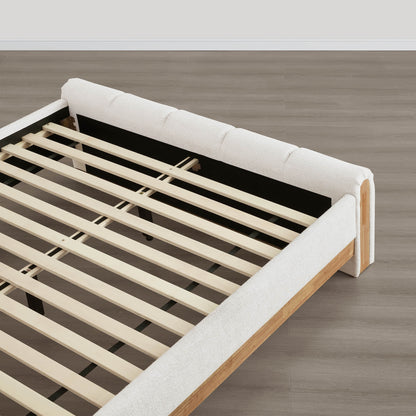 Myron Modern Channel Upholstered Platform Bed