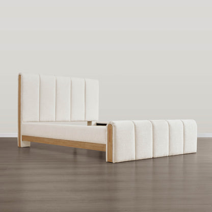 Myron Modern Channel Upholstered Platform Bed