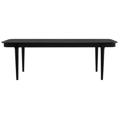 64.6" Nala Rectangular Fluted Wood Dining Table Set for 4-6