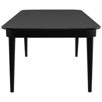 64.6" Nala Rectangular Fluted Wood Dining Table Set for 4-6