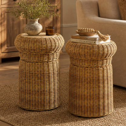 Naomi Wicker Woven Outdoor & Indoor Side Table