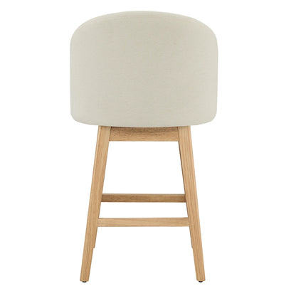 Nova Swivel Curved Counter Stool with Wood Leg (set of 2)
