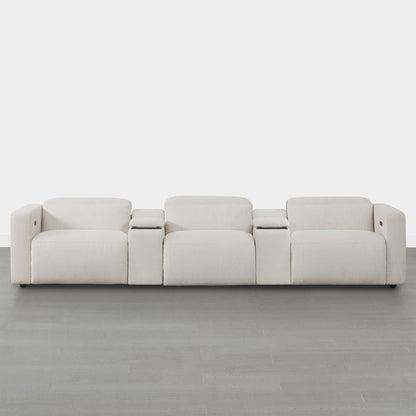 Oliver 3-Seat Wall-hugger Reclining Sectional Sofa with Power Headrest