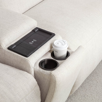 Oliver 3-Seat Wall-hugger Reclining Sectional Sofa with Power Headrest