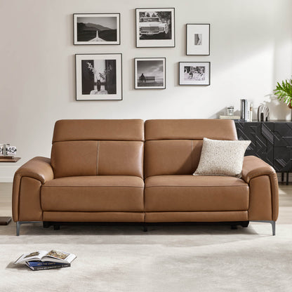 Owen Genuine Leather Reclining Sofa with Power Headrest