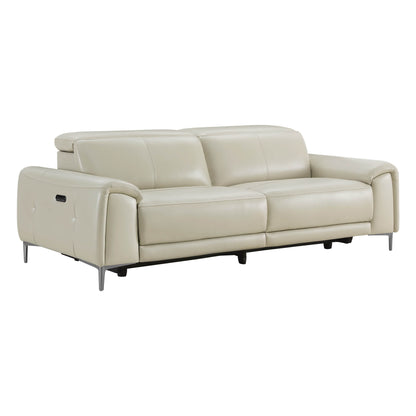 Owen Genuine Leather Reclining Sofa with Power Headrest