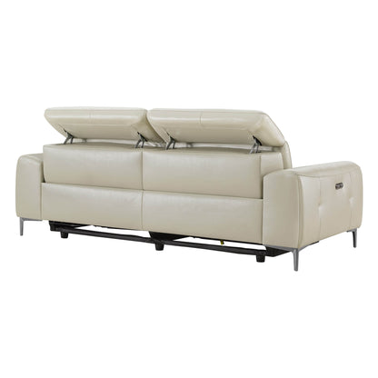 Owen Genuine Leather Reclining Sofa with Power Headrest