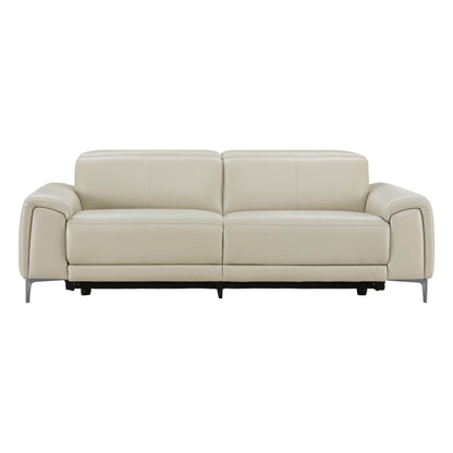 Owen Genuine Leather Reclining Sofa with Power Headrest