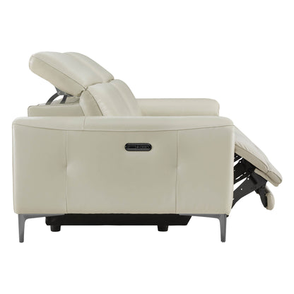 Owen Genuine Leather Reclining Sofa with Power Headrest