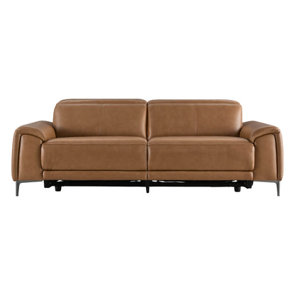 Owen Genuine Leather Reclining Sofa with Power Headrest
