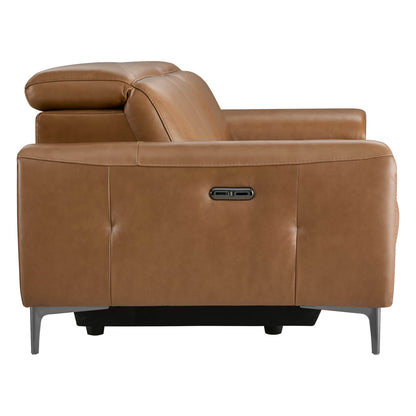 Owen Genuine Leather Reclining Sofa with Power Headrest