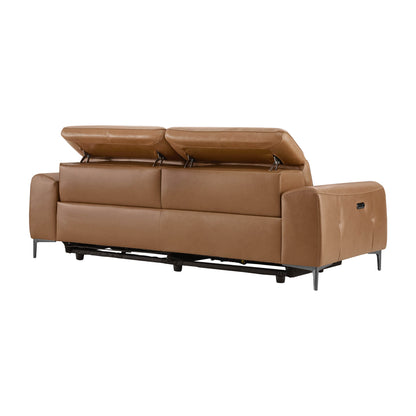 Owen Genuine Leather Reclining Sofa with Power Headrest