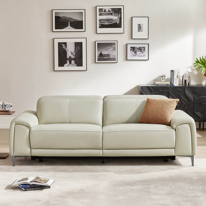 Owen Genuine Leather Reclining Sofa with Power Headrest