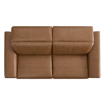 Owen Genuine Leather Reclining Sofa with Power Headrest