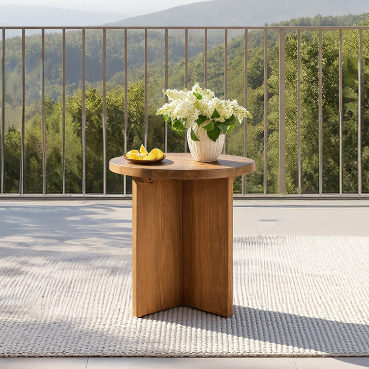 Raymond Modern Outdoor Acacia Wood Side Table