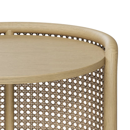 Renee Round Scandinavian Cane Side Table