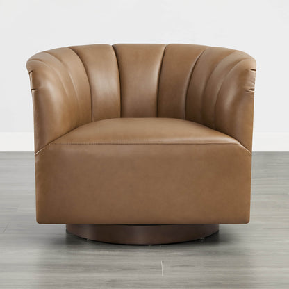 Retta Channel Barrel Swivel  Accent Chair