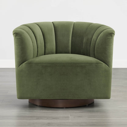 Retta Channel Barrel Swivel  Accent Chair