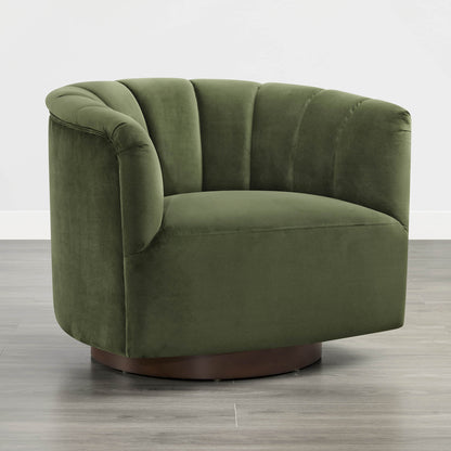 Retta Channel Barrel Swivel  Accent Chair