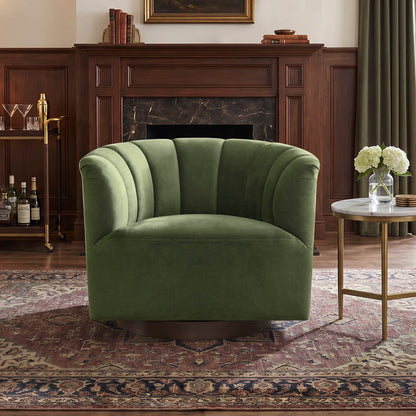 Retta Channel Barrel Swivel  Accent Chair