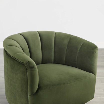 Retta Channel Barrel Swivel  Accent Chair