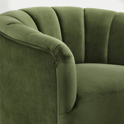 Retta Channel Barrel Swivel  Accent Chair