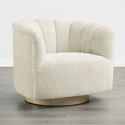 Retta Channel Barrel Swivel  Accent Chair