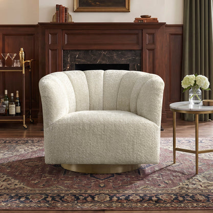 Retta Channel Barrel Swivel  Accent Chair