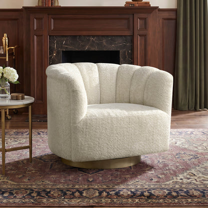 Retta Channel Barrel Swivel  Accent Chair