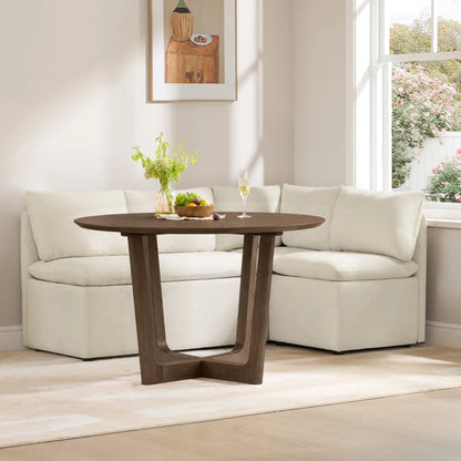 Rory Round Wood Cross-Base Dining Table