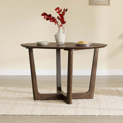 Rory Round Wood Cross-Base Dining Table
