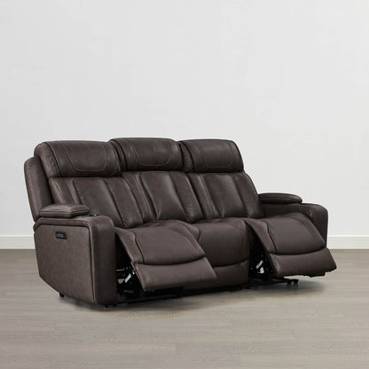 Sable Super Zero-Gravity Power Reclining Sofa with Flip-Down Table