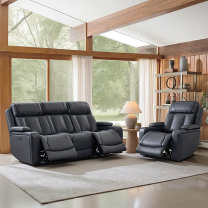 Sable Super Zero-Gravity Power Reclining Sofa with Flip-Down Table