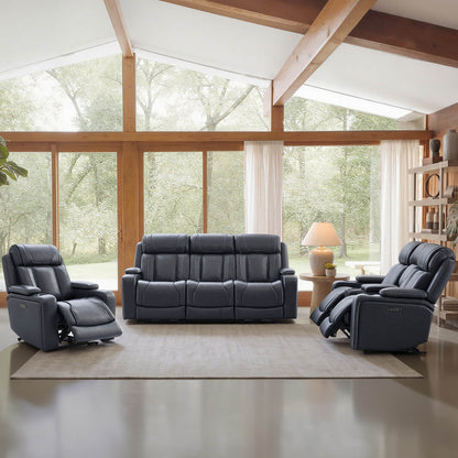 Sable Super Zero-Gravity Power Reclining Sofa with Flip-Down Table